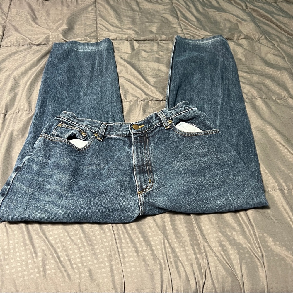 L.L. Bean Llbean Women's HEMMED Relaxed fit 0mw15 Denim Jeans Womens Size 14